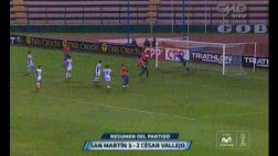 San Martín ganó 3-2 a Vallejo con golazo de Hohberg
