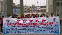 Sutep acata paro de 24 horas para exigir aumento salarial