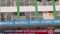 Simulan accidente vehicular tras robar S/. 20 mil a su amigo