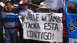 En Tacna se movilizaron contra el proyecto Tía María