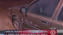 Marcas asaltan y balean a dos empresarios en Panamericana Sur