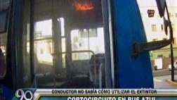 Corredor azul: bus se incendió y chofer no supo usar extintor