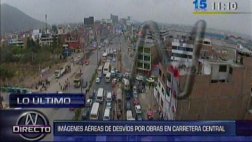 Carretera Central: congestión por cierre para obras del Metro