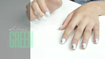 [Video] Aprende a pintar tus uñas de color verde y plateado