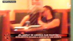 Andrea San Martín es captada besando a hermano de Gino Assereto