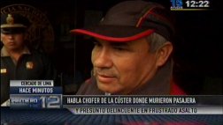 SMP: chofer de coaster detalló cómo fue asalto y balacera