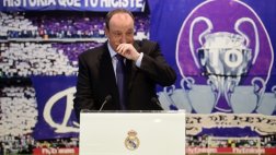 Rafa Benítez se quebró en su primer discurso en Real Madrid