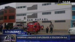 San Juan de Lurigancho: lanzan 2 granadas dentro de colegio