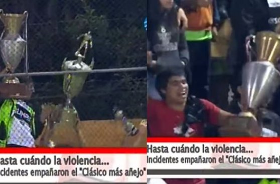 Increíble: hinchas de Olimpia robaron trofeos de Guaraní