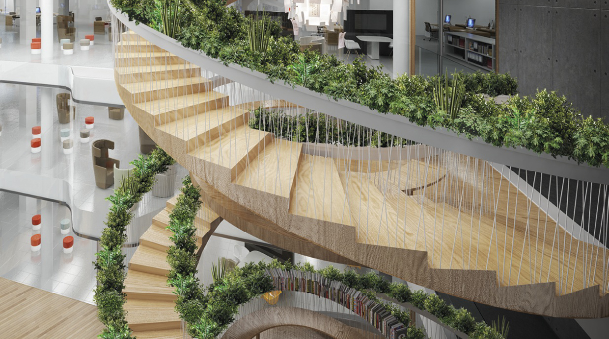 Estas Escaleras Naturales Son Un Espacio Social En La Oficina Arquitectura Casa Y Mas El Comercio Peru