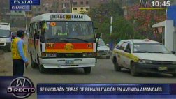 Rímac: rehabilitación de avenida Amancaes empieza el lunes 8