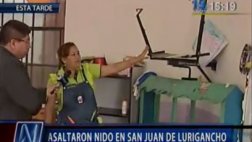 SJL: delincuentes asaltan nido y se llevan hasta la plastilina