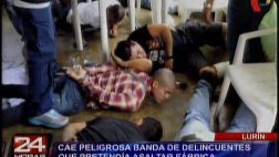 Lurín: cae peligrosa banda que pretendía asaltar una fábrica