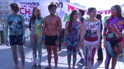 Chilenos protestan en vísperas de la Copa América