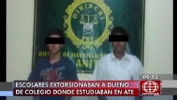 Escolares extorsionaban a director de su propio colegio en Ate