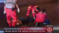 San Borja: policía frustró robo a casa y baleó a delincuente
