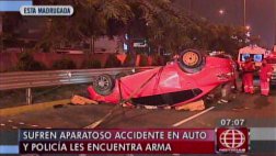 Javier Prado: estaban ebrios, volcaron su auto y tenían un arma
