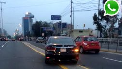 WhatsApp: auto de la PCM burla reglas de tránsito en San Isidro