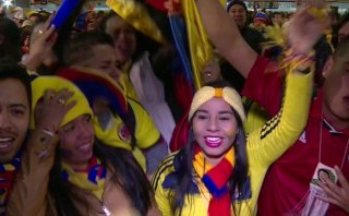 Hinchas colombianos celebran victoria ante Brasil [VIDEO]