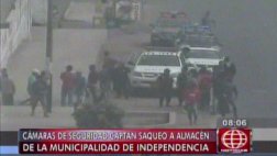 Independencia: 17 sujetos identificados en saqueo a almacén