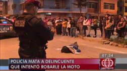 Policía abatió a delincuente que trató de robarle moto en SMP