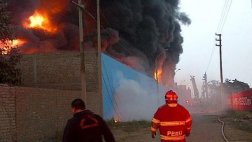 Incendio en Comas: intentaron asaltar una cisterna de Sedapal
