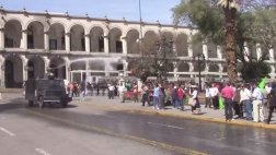 Opositores a Tía María protestaron en plaza pese a prohibición