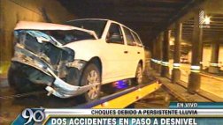 Vía Expresa Grau: dos accidentes debido a intensa llovizna
