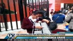 Niña de 11 años está grave tras ser embestida por motociclista