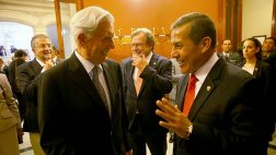 Ollanta Humala se reencontró con Vargas Llosa en sede de la RAE