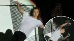 One Direction: Harry Styles se cayó en pleno show (VIDEO)