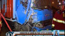 Panamericana Sur: se le salió una llanta y causó triple choque