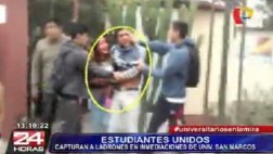 San Marcos: alumnos capturan a ladrones ante falta de policías