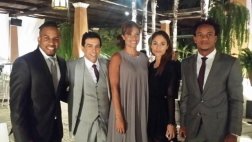 Jefferson Farfán y André Carrillo en boda de Yaco y Natalie