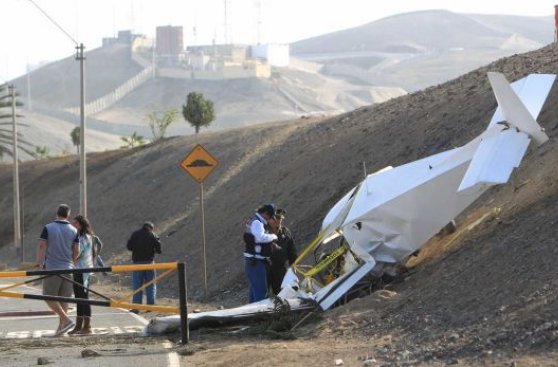 Dos heridos tras caída de avioneta en Santa María