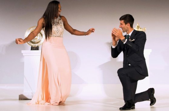 Djokovic y Serena: campeones bailaron en gala de Wimbledon