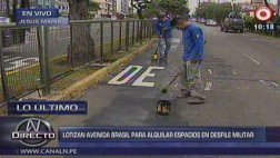 Av. Brasil lotizada: borran pintas hechas por comerciantes