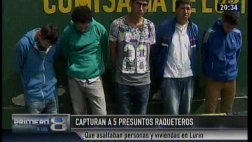 Lurín: capturan a cinco sujetos que asaltaban en taxi colectivo