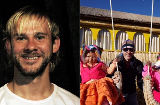 Dominic Monaghan, actor de "Lost", visitó el Lago Titicaca