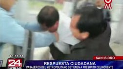 Metropolitano: pasajeros atraparon a presunto ladrón en bus