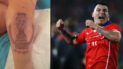 Gary Medel se tatuó el trofeo de la Copa América en la pierna