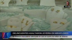 Asalto a joyería de Miraflores: robaron más de 2 kilos de oro