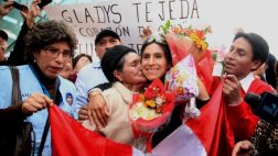 Gladys Tejeda volvió al Perú y tuvo gran recibimiento