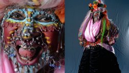 Conoce a la mujer con más piercings en el mundo