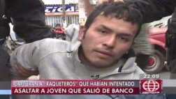 'Raqueteros' intentaron asaltar a mujer fuera de banco