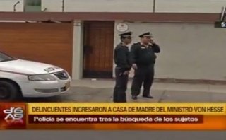 Surco: roban en casa de madre de ministro Milton Von Hesse