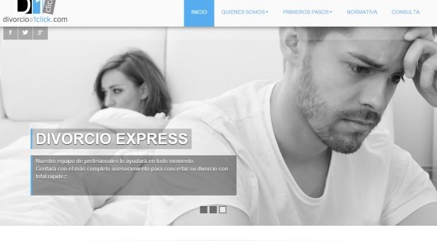 Página Web para divorciarse con un click iniciar tramites de divorcio online