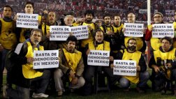 Fotógrafos de la Libertadores: "Basta de genocidios en México"