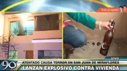 Detonaron bomba molotov en vivienda de San Juan de Miraflores