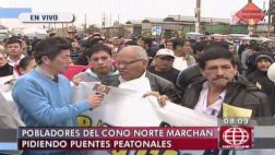 Los Olivos: vecinos exigen un paso peatonal en óvalo Infantas